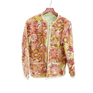 Reversible Floral Quilted Jacket